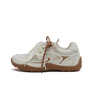 Дышащие и легкие низкие повседневные туфли для женщин MASOOMAKE, Ecru