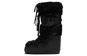 Зимние ботинки женские Moon Boot Icon с логотипом, черный