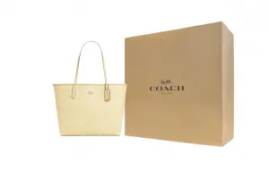 COACH Городская сумка-шоппер из прорезиненного хлопка