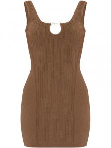 Jacquemus короткое платье, коричневый