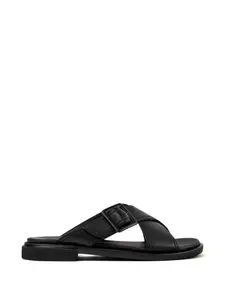 Босоножки на плоской подошве с пряжкой Edy Camper, черный