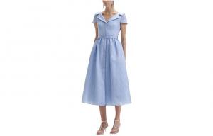 Self-portrait Self portrait Short Sleeved Dresses Women's Misty Blue