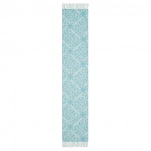 TORY BURCH Бахромчатый шарф с логотипом, Blue