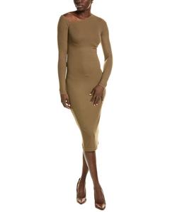 Платье миди Enza Costa Angled из смесового шелка, зеленый