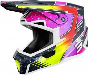 Мотокроссовый шлем Shot lite racing mips, Blue/Neon Yellow