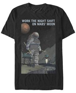 Мужская футболка NASA Mars Work The Night Shift с короткими рукавами Fifth Sun, черный