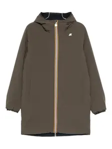 Куртка с капюшоном и застежкой-молнией спереди K-Way, зеленый