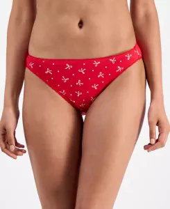 Женские повседневные хлопковые трусики бикини, созданные для Macy's Charter Club, красный