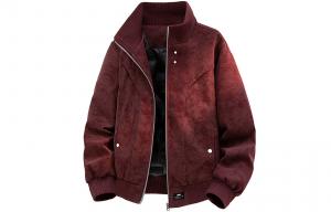 Пуховик Unisex Stand Collar Thickened ZIAREL, темно-красный[removable logo]