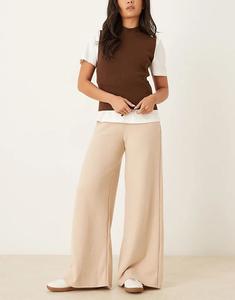 Супермягкие брюки-комбинезон с широкими штанинами ASOS DESIGN светло-серого цвета - STONE