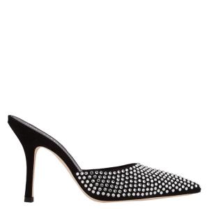 Париж Техас Black Diamond Crystal Embellished Hollywood мюли Paris Texas