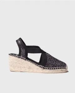 Женские эспадрильи на танкетке из принтованной ткани с резинками Toni Pons, черный