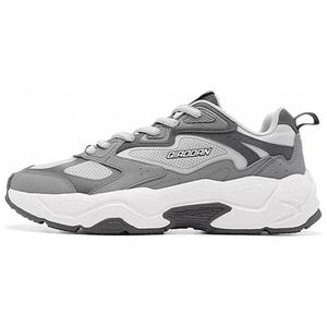 Легкие, мягкие, нескользящие, низкие, повседневные туфли, серые, мужские QIAODAN, Mist Gray/Coal Gray