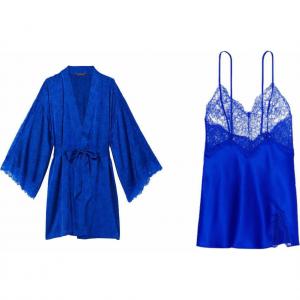 Victoria's Secret Женский пижамный комплект синий