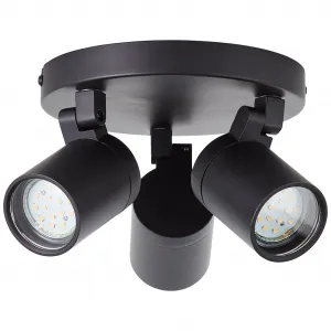 Потолочный светильник Alessia GU10 Ø 18 см, GU10, металл/стекло, матовый черный Brilliant, Schwarz matt