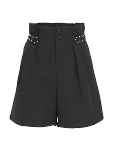 Брюки свободного кроя со складкой спереди Influencer, черный