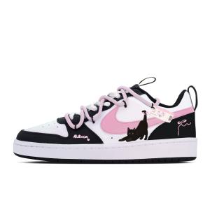 Court Borough Low 2 детские скейтборд кроссовки для подростков Nike, черный/белый