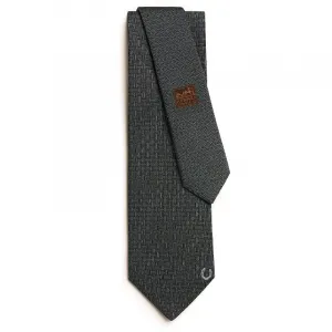 HERMES Мужской шелковый галстучный антрацит, Anthracite