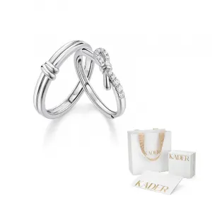 KADER Серебряное кольцо S925 унисекс серебристо-белое