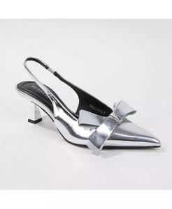Туфли Calliope Patent Slingback Kitten Heels BERNESS, серебряный
