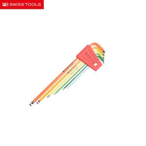 PB SWISSTOOLS, цветная L-образная шаровая головка, удлиненный внутренний шестигранник, набор из 6 предметов, внутренний шестигранник 1,5–5 мм PB 212.LH-5 RB