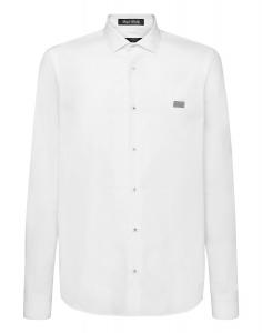 Рубашка Sugar Daddy Cut LS Gothic Banner Philipp Plein, белый