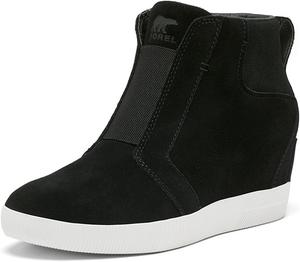Женские ботинки на танкетке SOREL Out N About с эластичной вставкой, Black, Sea Salt