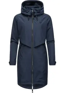 Трикотажное пальто Ragwear "Фродик", стильная женская парка оверсайз на переходный период, цвет морской волны