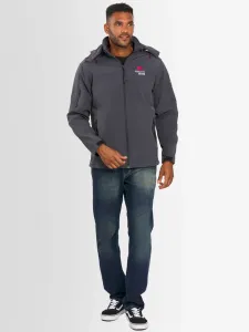 Куртка из софтшелла Arctic Seven "ASAdventuraa", спортивная куртка для активного отдыха со съемным капюшоном, серый