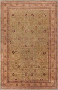 Ковер SAFAVIEH, 244 x 305 см, - Lavar Collection - большой - Light Green & Peach, ручная вязка из шерсти, традиционный дизайн, идеально для гостиной, спальни, офиса, столовой (LV35A)