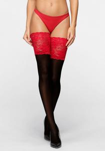 LASCANA Чулки с силиконовой резинкой в цвете Black