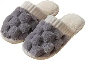 Домашние тапочки с эффектом памяти и поддержкой свода стопы, пушистые, Baimiu, серый
