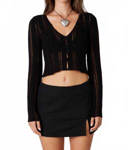 Вязаный свитер черный Cotton Candy