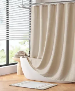 Вафельная занавеска для душа Arbor, 72 x 72 дюйма Madison Park, beige