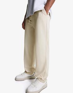 Спортивные брюки Bershka прямого кроя белого цвета