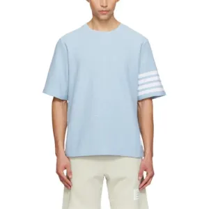 THOM BROWNE Футболка мужская светлая голубая Crew Neck