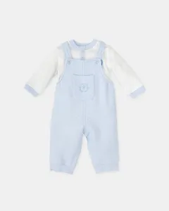 Набор для малыша комбинезон и футболка небесно-голубого цвета Tutto Piccolo