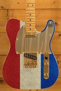 Fender Buck Owens Telecaster - клен - красно-серебристо-синий блестящий