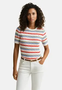 Футболка с короткими рукавами и принтом в виде полосок и кос Gant, Multicolor