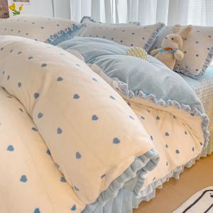 Yalu Комплект постельного белья 1,8 м, 4 предмета: пододеяльник 200x230 см, простыня на резинке, 2 наволочки, цвет Baiyulan