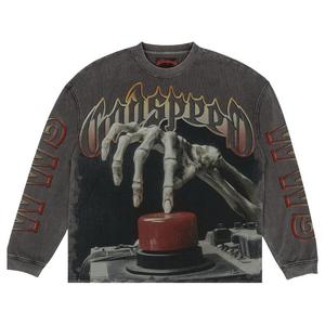 Футболка Godspeed Code Red Long-Sleeve T-Shirt, Grey Wash