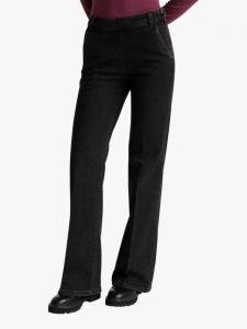 Средние джинсы-клёш с эластичной тканью Benetton, Black