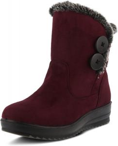 Женские ботильоны Spring Step Istra - Модные зимние женские ботинки - Женские ботильоны с застежкой на пуговицу Flexus, Burgundy