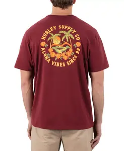 Мужская футболка с коротким рукавом Hawaiian Island Hurley, красный