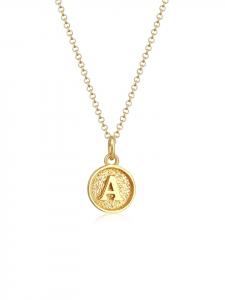 Elli Колье из серебра 925 пробы, буква А, с золотым покрытием