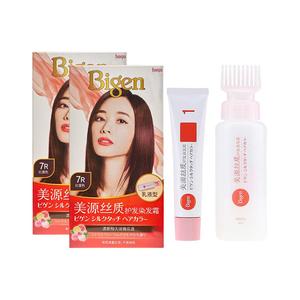 Крем для окрашивания волос Meiyuan Silk, маскирует седину, 40 г + 60 мл HOYU, кремовый/красный