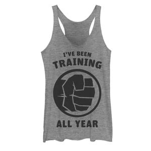 Майка с логотипом для юниоров Marvel Avengers Hulk «Я тренировался весь год» Licensed Character