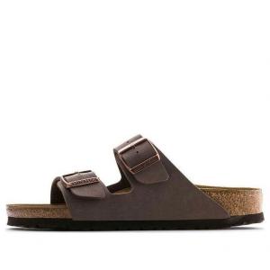 Тапочки Birkenstock Arizona Birko-Flor Birkibuc Narrow Fit 'Mocca' 0151183, коричневый
