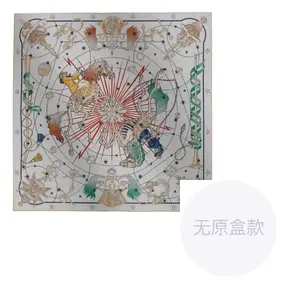 HERMES Женский серый шарф из кашемира и шелка, Gray