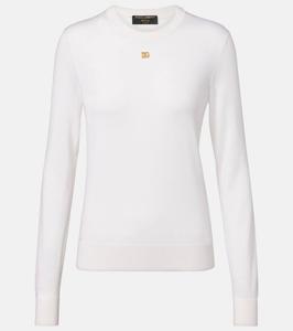 Свитер из кашемира и шёлка DG Dolce&Gabbana, Optical White